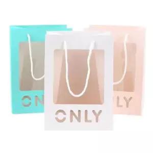 [생활] 투명창 쇼핑백 대형 X10개 종이백 종이가방