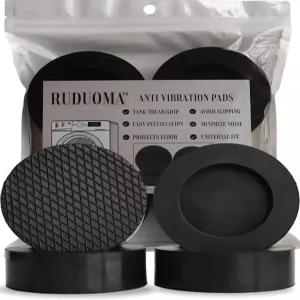 세탁기용 루드오마 방진 패드 범용 세탁기 건조기 지지 풋 4개 이동 보행 중지 소음 제거 고무 미끄럼 방지
