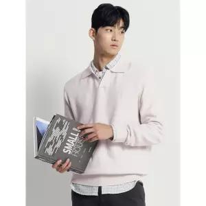 매장정품 빈폴 BEANPOLE MEN 베럴비 오픈 칼라넥 니트 - 아이보리 250032