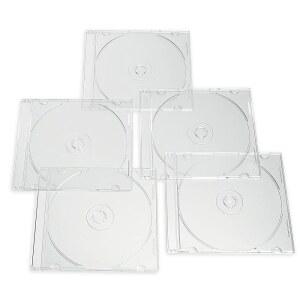 버바팀 CD DVD 블루레이 클리어 슬림 주얼 케이스, 5.2mm u2013 25팩