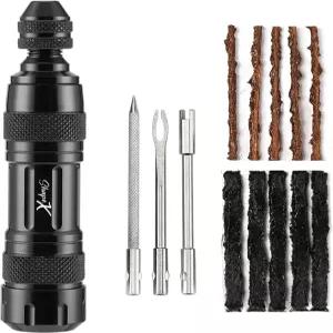 MTB 사이클링을 위한 ShapeX 자전거 튜브리스 타이어 수리 키트 - 리머 플러그 툴 밸브 코어 베이컨 스트립