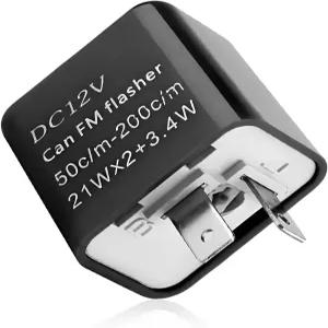 Sun Walker 12V 속도 조절 가능한 2핀 LED 플래셔 릴레이 라이트 블링크 하이퍼 플래시 없음 수정 오토바이