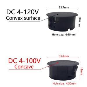 DC 4-100V LED 디지털 디스플레이 라운드 2 선 전압계 자동차 전류 측정기 볼트 검출기 테스터 모니터 창