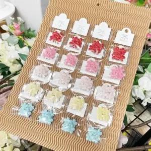 [반려] 강아지 반짝이 2꽃 빗살핀 2P 20개 세트 애견 머리핀