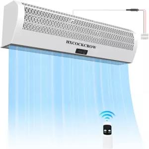 HXCOCKROW 36인치 도어용 에어 커튼 상업용 1350CFM/2363FPM 벽걸이 팬 마그네틱 도어 스위치 레스토랑