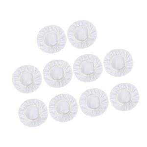 REPAIROCK 10pcs 5-6인치 흰색 소프트 미크로파이버 자동차 왁스 연마 보닛 완충 패드 세척 가능 커버 폴리셔 왁스 도구 5