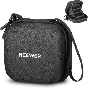 Neewer 9 x 9cm 필터용 수납 가방 확장 가능한 칸막이 손목 스트랩 및 카라비너 포함 충격 방지 방진 방수