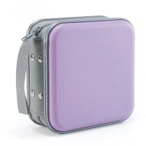 리오보드 DVD 케이스, 48용량 CD 케이스 휴대용 홀더 보관 하드 플라스틱 지갑 차량용 정리함 (라벤더)