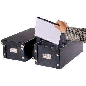 스냅 N스토어 DVD 보관함 - 2팩 내구성이 뛰어난 6 x 8.2 16.5 인치 영화 정리함 뚜껑이 있는 디스크 홀더 최대 52개의 케이스를 보관할 수 블랙.