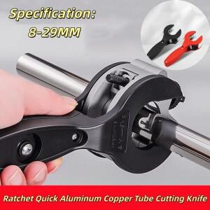 래칫식 파이프 커터 도구 스테인리스 8-29mm 한손 절단 에어컨 구리 튜브 알루미늄 빠른
