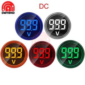 6-100V DC 12V 24V 22mm 라운드 LED 디지털 디스플레이 전압계 모니터 표시 등 신호등 볼트 테스터 측정