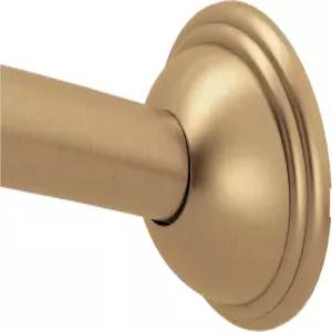 모엔 브론즈 골드 곡선 길이 조절 가능 욕실용 고정 마운트 싱글 샤워 커튼봉 CSR2160BZG