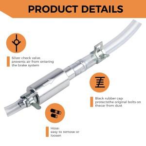 새로운 브레이크 액 블리더 호스 (일방향 체크 밸브 포함) 자동차/오토바이 키트 (클램프