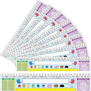 카슨 델로사 에듀케이션 30PC 퀵 스틱 네임 플레이트 세트는 알파벳 차트 숫자 라인 100 자 정리된 책상을