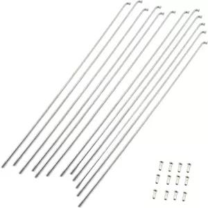 프로 대나무 주방 스틸 스포크 12PCS 290mm/11.4인치 14G J 벤드 자전거 304 스테인리스 12mm 니플 사이클