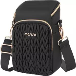 MOSISO 카메라 가방 미러리스/디지털 카메라용 소형 듀얼 액세스 크로스바디 숄더백 레인 커버가 있는 밀