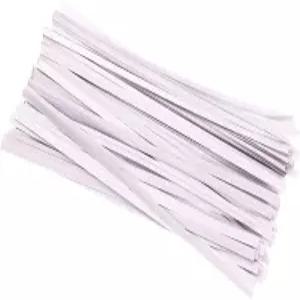 온리케이 크래프트 종이 트위스트 타이 빵 가방용 캔디 6인치 흰색(100개)