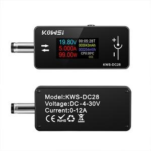 전압 전류계 전력계 멀티 디스플레이 KWS-DC28 0.96인치 TFT HD 디지털 DC 5.5*2.5 인터페이스 테스터