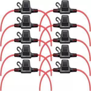 밴트로닉 방수 미니 인라인 퓨즈 홀더 16 게이지 AWG 와이어 길이 12인치 차량/보트/RV/트랙터의 ATM