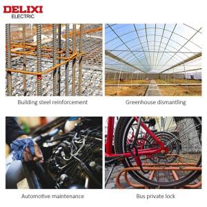 DELIXI ELECTRIC 와이어 커터, 볼트/와이어/케이블 단조 합금강 로프 고무 손잡이, 헤비듀티 볼트