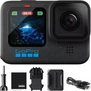GoPro Hero12 블랙 이커머스 패키지 - 방수 액션 카메라 5.3K60 울트라 HD 비디오 27MP 사진 HDR 1/1.9인치