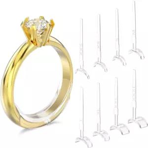 느슨한 링을 위한 링 사이즈 조절기 16팩 8사이즈 실리콘 보이지 않는 남성용 가드 스페이서 리사이저 작게