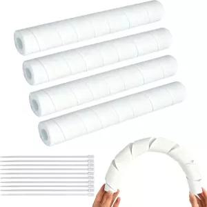 4팩 파이프 단열 폼 튜브 15.74인치 화이트 풀면 뱀 랩 보호 다목적 소프트 및 실외 실내 수영장 손잡이