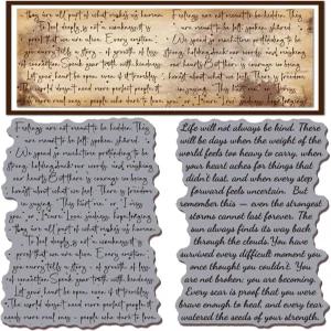 글로블랜드 빈티지 텍스트 단어 배경 접착 고무 스탬프 22x18cm EVA 마운트 카드 만들기 사진 앨범 장식