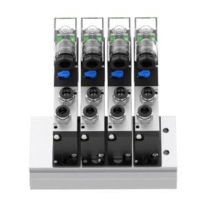 공압 솔레노이드 밸브 그룹 아일랜드 4V210-08 시리즈 AC110V/220V DC12V/24V 블록 (머플러 피팅 베이스