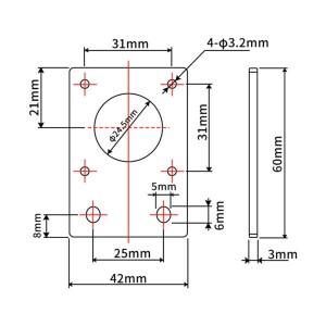 1pc NEMA 17 스테퍼 모터 장착 플레이트 고정 브래킷 42 3D 프린터 용 CNC 부품 2020 프로파일