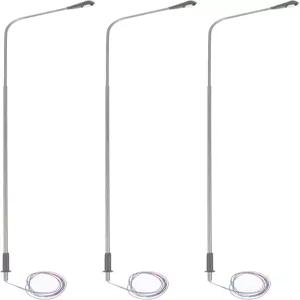 3Pcs 리드 미니어처 가로등 메탈 마이크로 조경 장식 다양한 색상 5.70인치 미니 가든 장면 인형의 집 통로