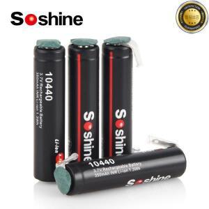 Soshine AAA 10440 리튬 이온 충전식 배터리 용접 탭 포함 3.7V 350mAh 콘솔 장난감 녹음기