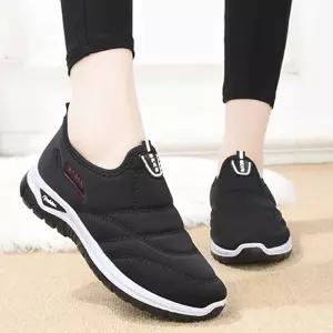 여자 겨울 출근 룩 데일리 털 안감 슬립온 방한화 Evf7+8Dcj