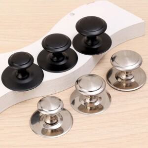1/3pcs 펀치없는 서랍 손잡이 스테인레스 스틸 자체 접착 라운드 핸들 주방 캐비닛 창문 옷장 벽 후크