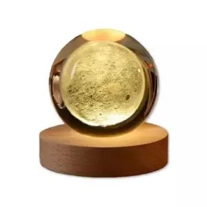 [데코] USB타입 원목받침형 크리스탈 달 무드등 인테리어조명