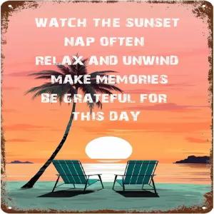 해변 테마 룸 벽 장식 레트로 메탈 틴 간판 비치 에스테틱 서핑보드 빈티지 홈 침실 야외