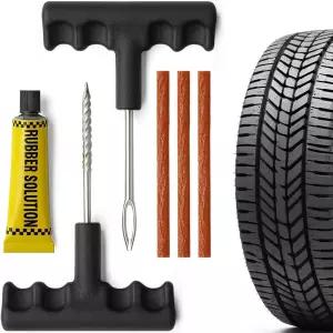 스테드맥스 헤비 듀티 타이어 수리 키트 자동차 오토바이 전기 자전거용 플러그 T-핸들 및 플러그가 포함된