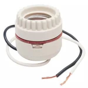 르그랑 패스 시모어 8101CC10 중형 베이스 A26 도자기 램프 홀더 키리스 단일 회로 흰색(1개)