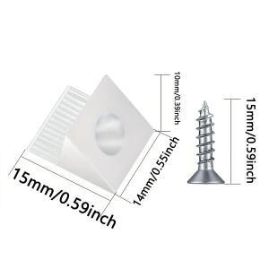 20/40/60/80pcs 하단 지원을위한 나사가있는 서랍 웨지 플라스틱 수리 캐비닛 책장 각도 코드 브래킷 패스