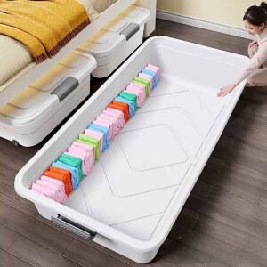 대형 언더베드 수납 박스 핑크 정리함 수납상자 상자 속옷 기숙사 가방 보관함