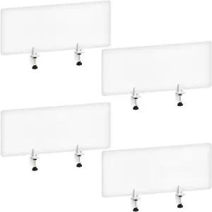 타투오 4개 아크릴 책상 프라이버시 패널 47.2 l x 15.8w 소음 및 시각적 방해 음향 칸막이 사무실 학교