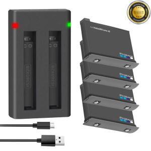 신제품 Insta360 One X2 배터리 1800mAh 범용 충전기 360 액션 카메라 액세서리