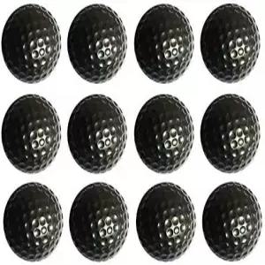 BCQLI 연습 골프공 폼 실내 또는 실외 훈련용 소프트 12 카운트 블랙