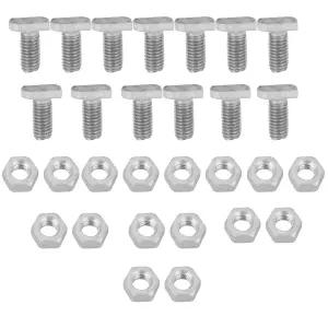 50팩 온실 너트 및 볼트 직사각형 헤드 수리 키트 부품 교체 정원 용품