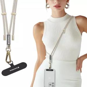 스위치쉬 6mm 조절 가능 크로스바디 전화 스트랩 대부분의 휴대폰과 호환 방지 및 앤트 드롭 카드 테더