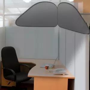 Juexica 접이식 사무실 칸막이 및 책상 그늘 휴대용 27.5인치 캐노피 빛과 공기 흐름 차단 작업 파티션