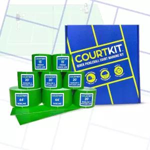 코트킷 피클볼 코트 마킹 키트 실내 및 실외용 프리 측정 컷 바로 적용 가능한 테이프 방수 간편한 설정