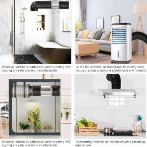 절연 알루미늄 호일 공기 덕트 6 인치 건조기 벤트 호스 3 층 보호 헤비 듀티 배기 파이프 가열 냉각