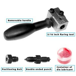 3/16인치 이중 플레어링 툴 금속 핸드헬드 브레이크 라인 오토바이 자동차 트럭