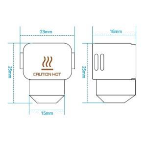 Bambu Lab A1/A1 미니 핫 엔드 히터 블록 실리콘 양말 고온 압출기 가열 커버 3D 프린터 부품